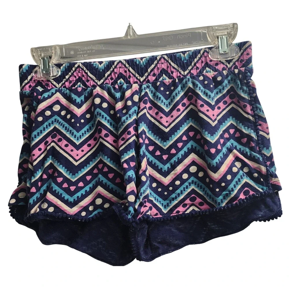 Justice Girls Chevron Print Sleep Shorts Pajama Bottoms Size 14 16‎